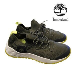Timberland Men's Solar Wave Knit Grey Lime Sneakers 9.5